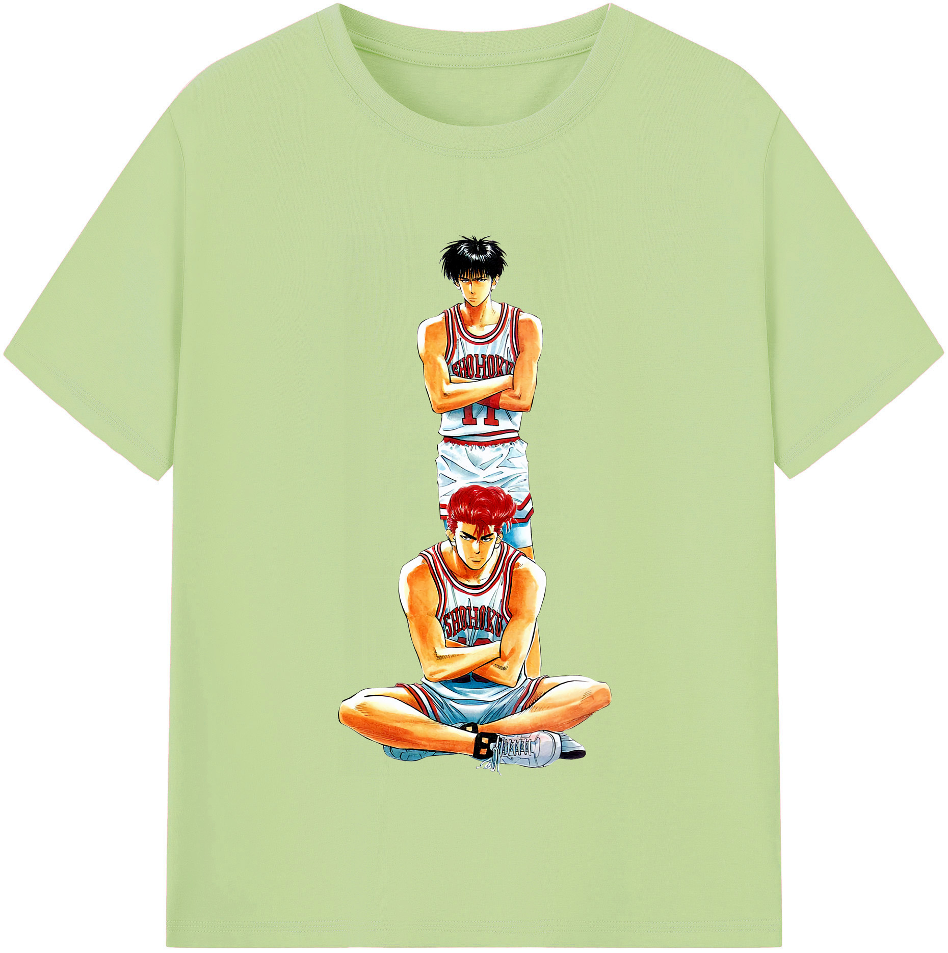 SLAM DUNK／スラムダンク 綿100％半袖Tシャツ（フロントプリント）